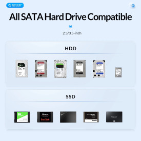 HDD докинг станция Orico HDD/SSD Dock - 2 BAY Offline Clone 2.5/3.5 USB-C/USB-A - 6626C3-C-V1
