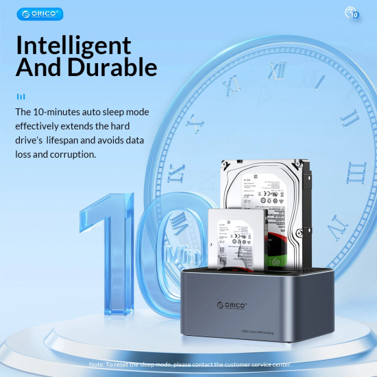 HDD докинг станция Orico HDD/SSD Dock - 2 BAY Offline Clone 2.5/3.5 USB-C/USB-A - 6626C3-C-V1