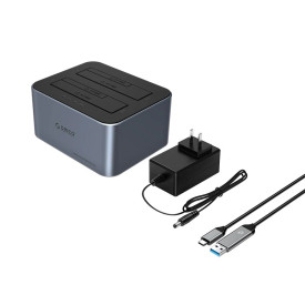 HDD докинг станция Orico HDD/SSD Dock - 2 BAY Offline Clone 2.5/3.5 USB-C/USB-A - 6626C3-C-V1