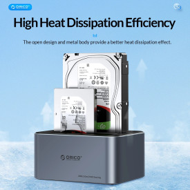 HDD докинг станция Orico HDD/SSD Dock - 2 BAY Offline Clone 2.5/3.5 USB-C/USB-A - 6626C3-C-V1