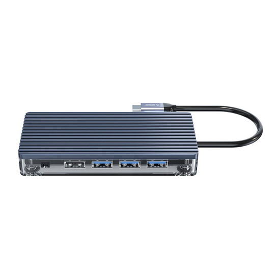 Докинг станция Orico Type-C Docking Station Power Distribution 3.0 100W - HDMI, Type-C x 1, USB3.0 x 3, USB 2.0 x 1, LAN, SD, VGA, Audio - WB-11P-GY