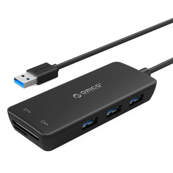 USB хъб Orico USB3.0 HUB 3 port + Card Reader - H3TS-U3-V1