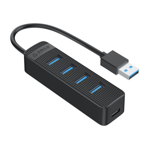 USB хъб Orico USB3.0 HUB 4 port - Type C input, 1m cable, aux Type-C power input - TWU3-4A-10