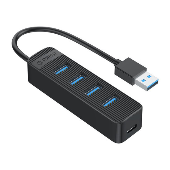 USB хъб Orico USB3.0 HUB 4 port - Type C input, 1m cable, aux Type-C power input - TWU3-4A-10