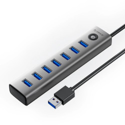 USB хъб Orico USB3.0 HUB 7 port Black - CL7U-U3-10-GY-BP