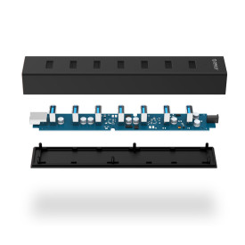 USB хъб Orico USB3.0 HUB 7 port Black - H7013-U3-AD