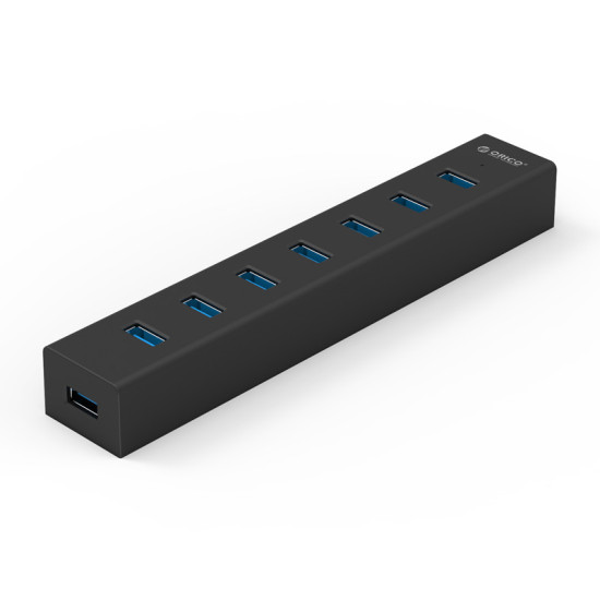 USB хъб Orico USB3.0 HUB 7 port Black - H7013-U3-AD