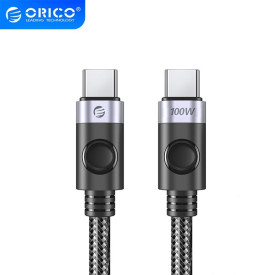 USB кабел Orico USB C-to-C PD 100W Charging 0.5m Black - C2CZ-BK-05