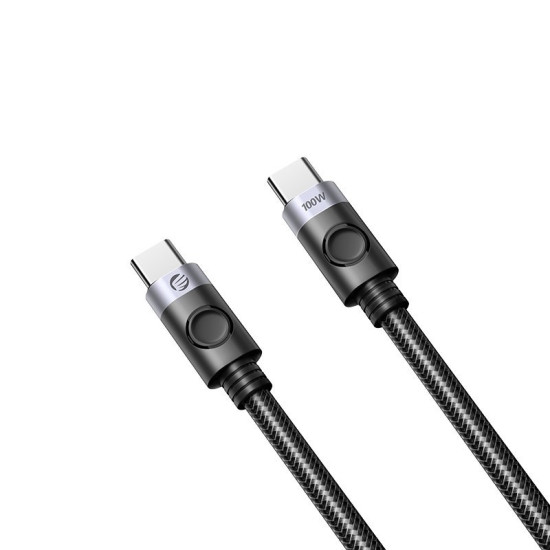 USB кабел Orico USB C-to-C PD 100W Charging 0.5m Black - C2CZ-BK-05