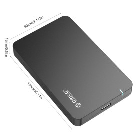 Външна кутия за диск Orico Storage - Case - 2.5 inch USB3.0 Black - 2569S3-BK