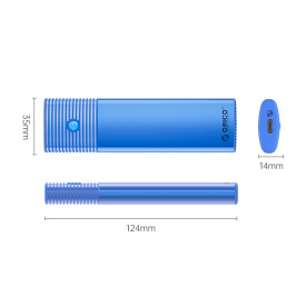 Външна кутия за диск Orico Storage - Case - M.2 NVMe M/B key 10 Gbps Blue - PWM2-G2