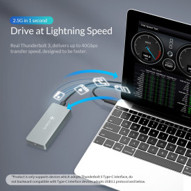Външна кутия за диск Orico Storage - Case - M.2 NVMe M key - THUNDERBOLT 3 40Gbps - APM2T3-G40