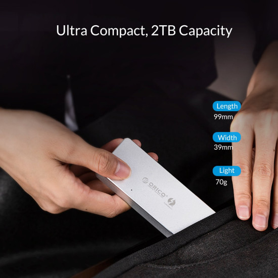 Външна кутия за диск Orico Storage - Case - M.2 NVMe M key - THUNDERBOLT 3 40Gbps - APM2T3-G40