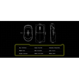 Безжична мишка Scyrox V8 White - Wireless Gaming Mouse - 8K Polling Rate
