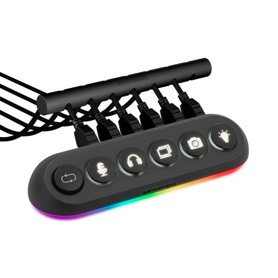 Стрийминг хъб Streamplify Streaming HUB DECK 5 RGB - 5 x USB-A - SPUH-HD51217.11