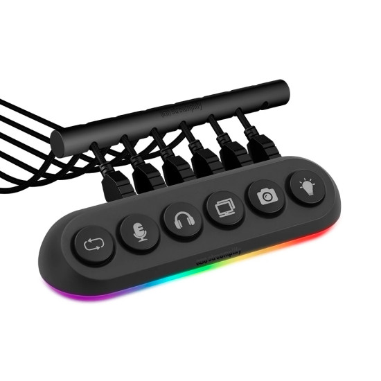Стрийминг хъб Streamplify Streaming HUB DECK 5 RGB - 5 x USB-A - SPUH-HD51217.11