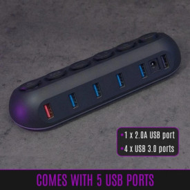 Стрийминг хъб Streamplify Streaming HUB DECK 5 RGB - 5 x USB-A - SPUH-HD51217.11