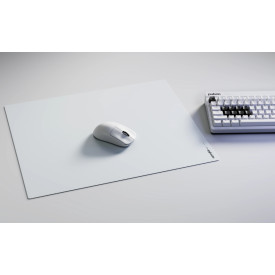 Подложка за мишка Superglide Gaming Glass Mousepad Superglide Pad v2 XL White, Стъкло - 490 x 420 мм