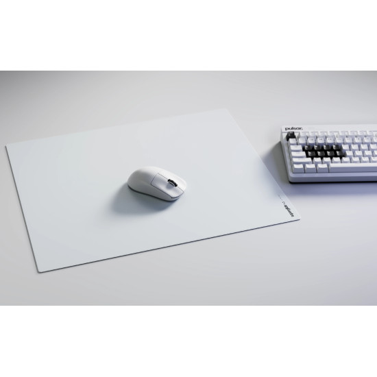 Подложка за мишка Superglide Gaming Glass Mousepad Superglide Pad v2 XL White, Стъкло - 490 x 420 мм