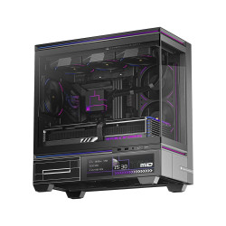 Кутия за компютър Thermalright TL-M10W Vision, Micro ATX, LCD display, USB-C, 360mm, Black