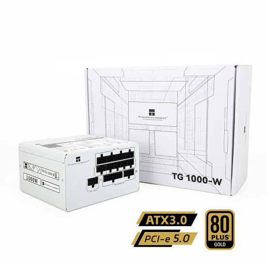Захранване Thermalright PSU ATX 3.0 1000W Gold - TG-1000 White