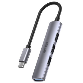 USB хъб Unitek USB3.0/2.0 HUB, 4 порта, USB-C вход, H1208B