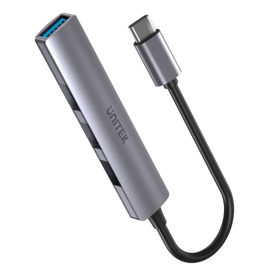 USB хъб Unitek USB3.0/2.0 HUB, 4 порта, USB-C вход, H1208B