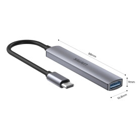 USB хъб Unitek USB3.0/2.0 HUB, 4 порта, USB-C вход, H1208B