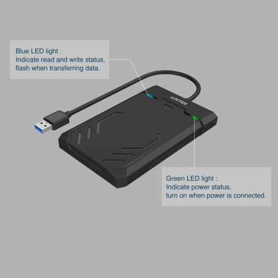 Външна кутия за диск Unitek Storage Case - DiskGuard Raiden 2.5 inch USB3.0 - Y-3036