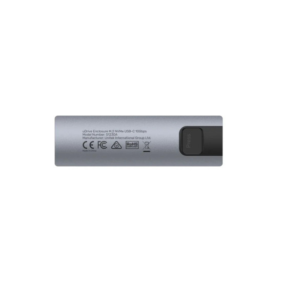 Външна кутия за диск Unitek Storage - Case - M.2 NVMe/SATA M/B key - USB-C 10Gbps - S1230A