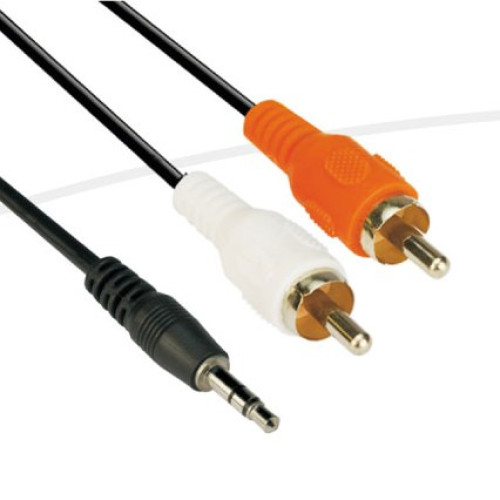 Аудио кабел VCom 3.5mm Stereo M / 2x RCA M - CV212-10m