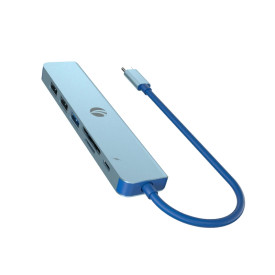 Докинг станция VCom Docking Station Type-C 7-in-1 - CUE18 - PD3.0 100W, HDMI, USB3.0 x 1, USB2.0 x 2, SD, TF