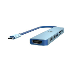 Докинг станция VCom Docking Station Type-C 7-in-1 - CUE18 - PD3.0 100W, HDMI, USB3.0 x 1, USB2.0 x 2, SD, TF