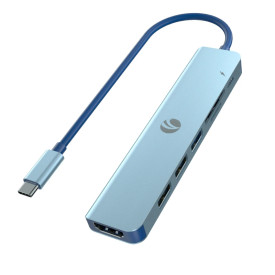 Докинг станция VCom Docking Station Type-C 7-in-1 - CUE18 - PD3.0 100W, HDMI, USB3.0 x 1, USB2.0 x 2, SD, TF