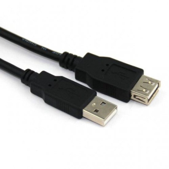 USB кабел VCom USB 2.0 AM / AF Black - CU202-B-1.5m