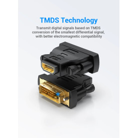 Адаптер Vention DVI M / HDMI F Gold plated - ECDB0