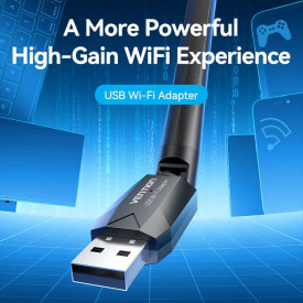 USB WiFi адаптер Vention Dual Band, 650Mbps, Black - KDTB0