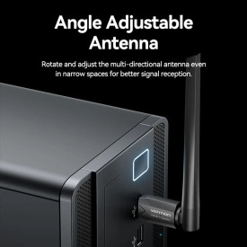 USB WiFi адаптер Vention Dual Band, 650Mbps, Black - KDTB0