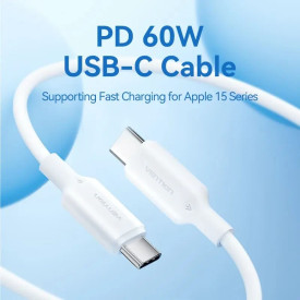 USB кабел Vention USB 2.0 C M / USB-C M 1.0m Black - TRCBF