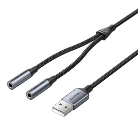 Външна звукова карта Vention USB Sound card 2-Port 0.25M Gray - CVHHC