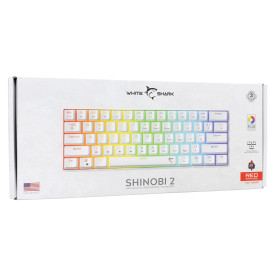Клавиатура White Shark Gaming Mechanical Keyboard SHINOBI 2 - YUSYA 5P Red Switches (English US), White