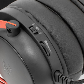 Слушалки White Shark Gaming Headphones GORILLA BLACK/RED - 53mm, Stereo 2.0