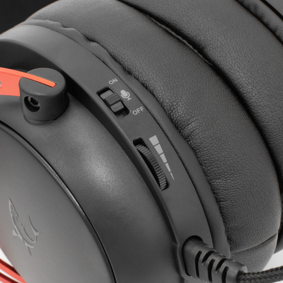 Слушалки White Shark Gaming Headphones GORILLA BLACK/RED - 53mm, Stereo 2.0