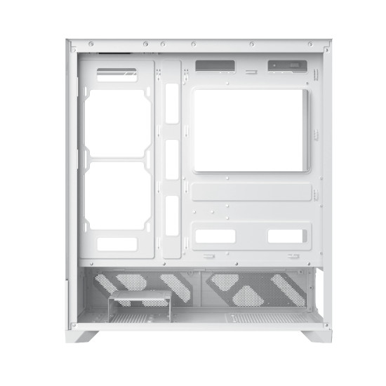 Кутия за компютър Xigmatek Case ATX - Alphard Pro Arctic - 6 inch LCD Display, 6 ARGB Fans