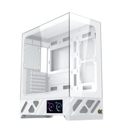Кутия за компютър Xigmatek Case ATX - Alphard Pro Arctic - 6 inch LCD Display, 6 ARGB Fans