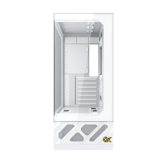 Кутия за компютър Xigmatek Case ATX - Alphard Pro Arctic - 6 inch LCD Display, 6 ARGB Fans