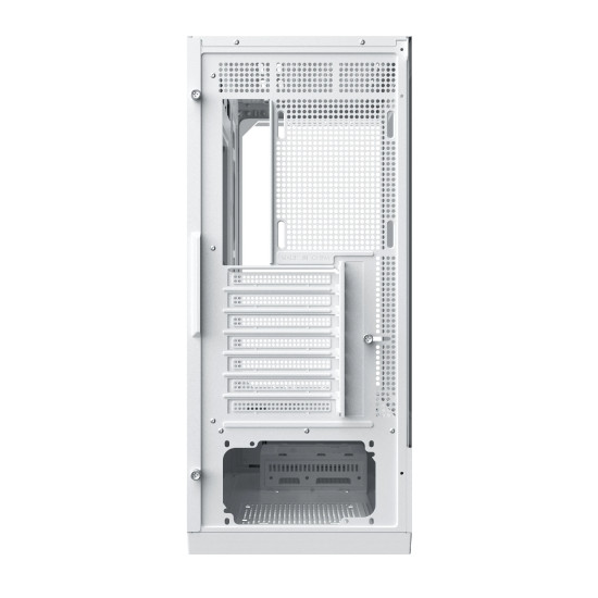 Кутия за компютър Xigmatek Case ATX - Alphard Pro Arctic - 6 inch LCD Display, 6 ARGB Fans