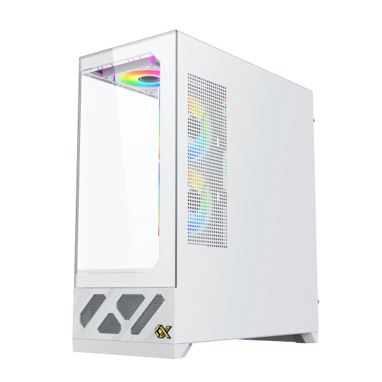 Кутия за компютър Xigmatek Case ATX - Alphard Pro Arctic - 6 inch LCD Display, 6 ARGB Fans