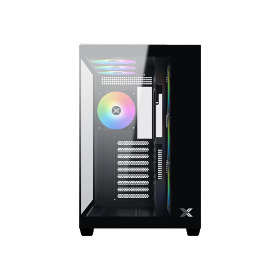 Кутия за компютър Xigmatek Case ATX - AQUA V AIR - 7 ARGB Fans, Black
