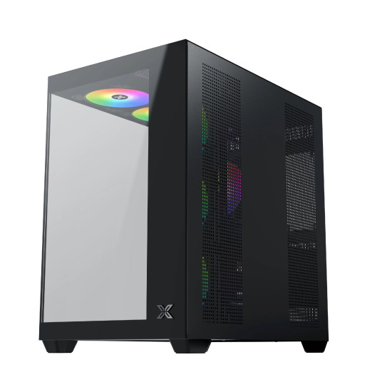 Кутия за компютър Xigmatek Case ATX - AQUA V AIR - 7 ARGB Fans, Black
